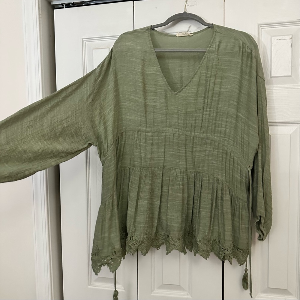 Light green boho top